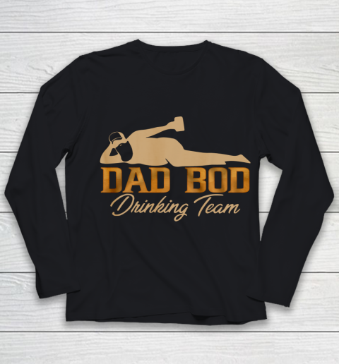 Dad Bod Drinking Team Father Beer Drinker Retro Vintage Funny Youth Long Sleeve