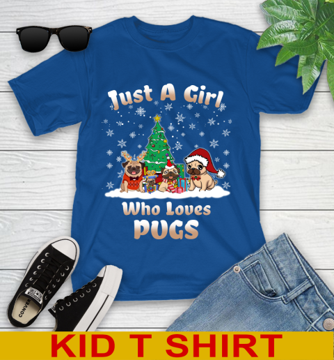 Christmas Just a girl who love pugs dog pet lover 106