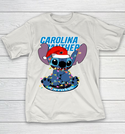 Carolina Panthers NFL Football noel stitch Christmas Youth T-Shirt 8
