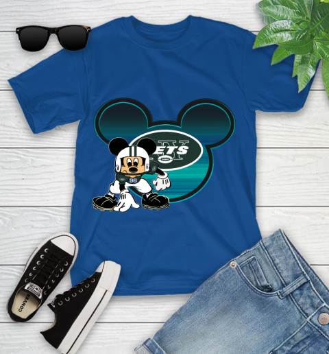 NFL New York Jets Mickey Mouse Disney Football T Shirt Youth T-Shirt 9