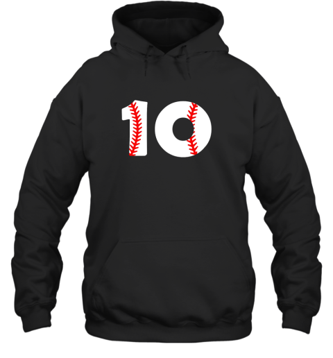 Tenth Birthday 10th BASEBALL Shirt  Number 10 Born In 2009 Hoodie