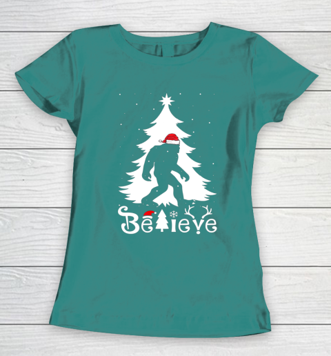 Bigfoot Christmas Gifts For Men Boys Girls Funny Christmas Women's T-Shirt 10