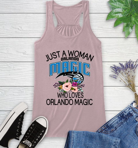 NBA Just A Woman Who Loves Orlando Magic Basketball Sports Racerback Tank 5