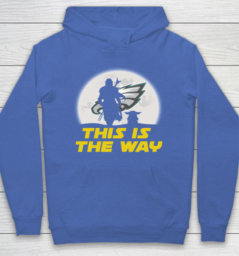 Philadelphia Eagles NFL Football Star Wars Yoda And Mandalorian This Is The Way Hoodie 6