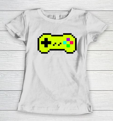 Cute Gamer Girl Cool Retro 8 Bit Controller Video Game Women's T-Shirt