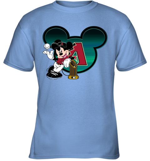 MLB Arizona Diamondbacks The Commissioner's Trophy Mickey Mouse Disney Baseball T Shirt TsKq1psrOTT youth t shirt 26 95 151514 front carolina blue