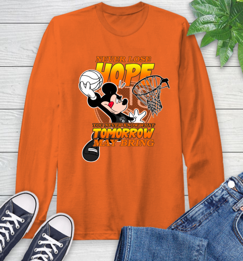 Brooklyn Nets NBA Basketball Mickey Disney Never Lose Hope Long Sleeve T-Shirt 4