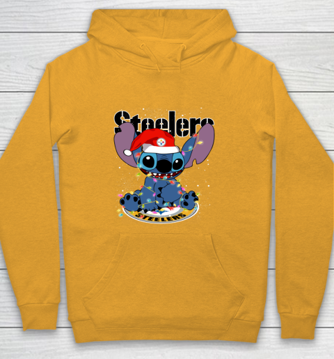 Pittsburgh Steelers NFL Football noel stitch Christmas Youth Hoodie 2