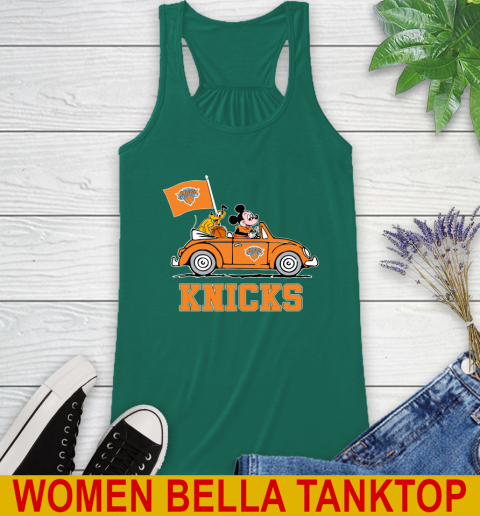 NBA Basketball New York Knicks Pluto Mickey Driving Disney Shirt Racerback Tank 7
