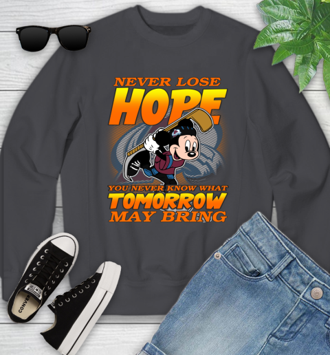 Colorado Avalanche NHL Hockey ootball Mickey Disney Never Lose Hope Youth Sweatshirt 5