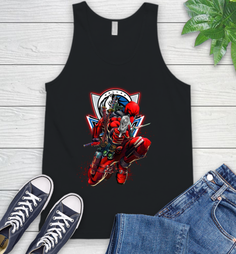 NBA Deadpool Marvel Comics Sports Basketball Dallas Mavericks Tank Top 2