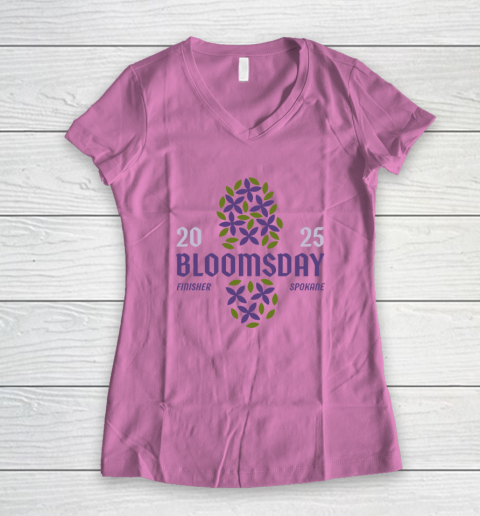 Bloomsday 2025 Finisher Spokane Women's V-Neck T-Shirt 6