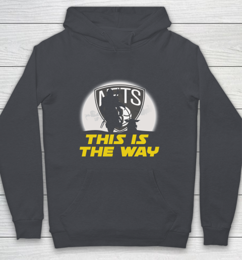 Brooklyn Nets NBA Basketball Star Wars Yoda And Mandalorian This Is The Way Youth Hoodie 5