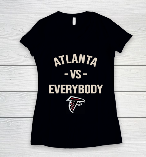 Atlanta Falcons Vs Everybody Women's V-Neck T-Shirt