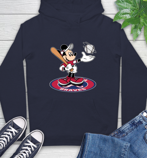 MLB Baseball Atlanta Braves Cheerful Mickey Disney Shirt Hoodie 5 MLB Baseball Atlanta Braves Cheerful Mickey Disney Shirt Hoodie - Image 5