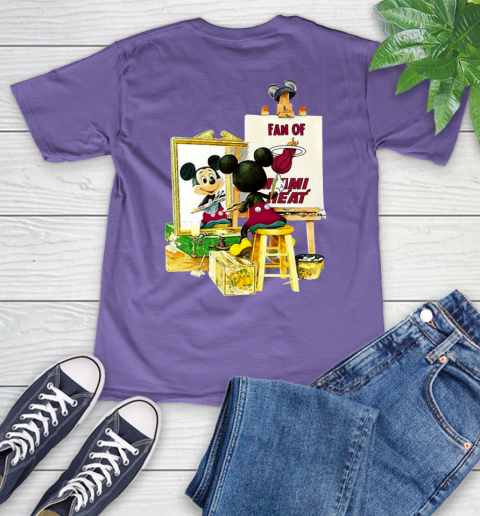NBA Basketball Miami Heat Mickey Drawing Shirt 53