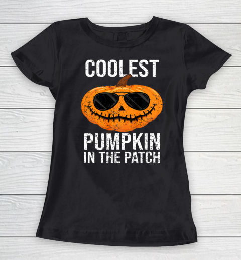 Halloween Pumpkin Face Patch Costume Women's T-Shirt