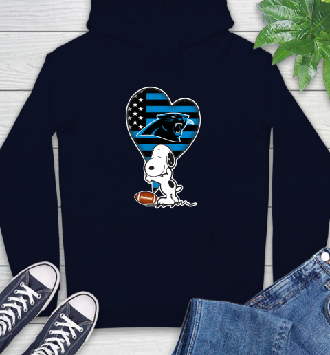 Carolina Panthers NFL Football The Peanuts Movie Adorable Snoopy Hoodie 4