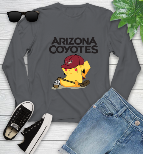 NHL Pikachu Hockey Sports Arizona Coyotes Youth Long Sleeve 8
