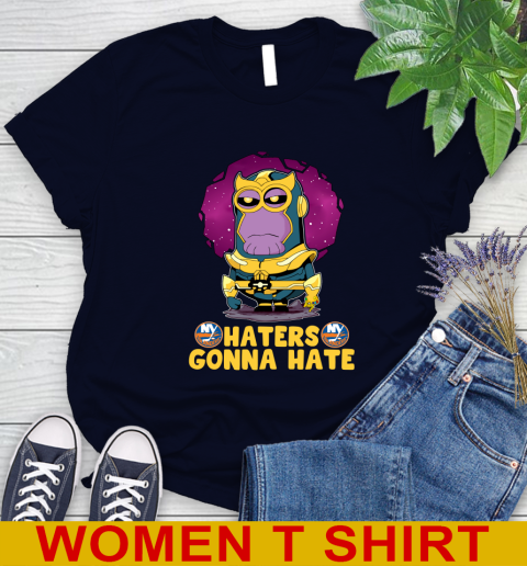 NHL Hockey New York Islanders Haters Gonna Hate Thanos Minion Marvel Shirt Women's T-Shirt 3