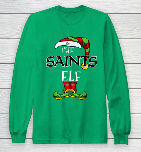 New Orleans Saints Christmas ELF Funny NFL Long Sleeve T-Shirt 4