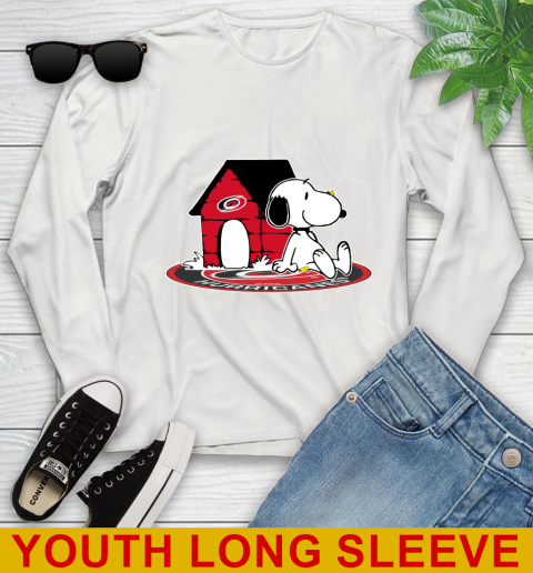 NHL Hockey Carolina Hurricanes Snoopy The Peanuts Movie Shirt Youth Long Sleeve 12