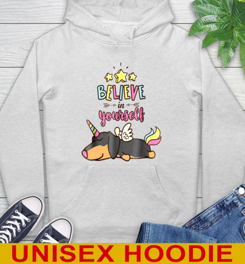 Believe in yourself dachshund unicorn 13