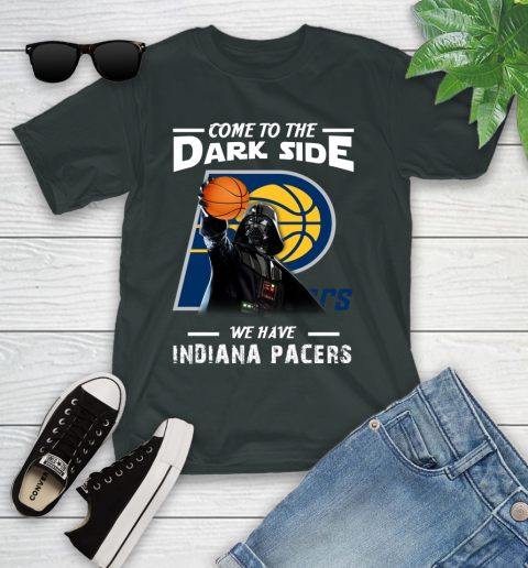 NBA Come To The Dark Side We Have Indiana Pacers Star Wars Darth Vader Basketball Youth T-Shirt 6