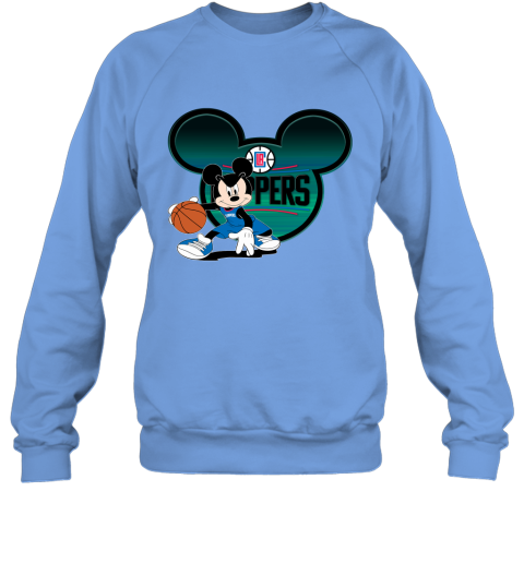 NBA LA Clippers Mickey Mouse Disney Basketball JCCTTZyRVLp sweatshirt 35 12 eeedec front carolina blue