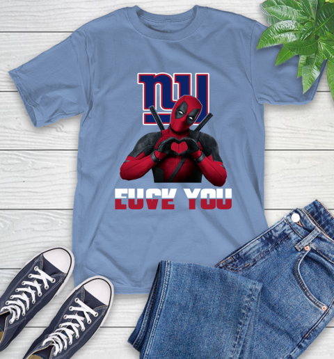 NHL New York Giants Deadpool Love You Fuck You Football Sports T-Shirt 12