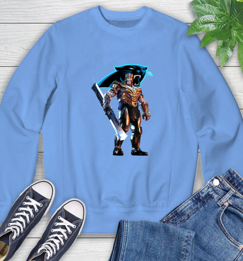 NFL Thanos Gauntlet Avengers Endgame Football Carolina Panthers Sweatshirt 11
