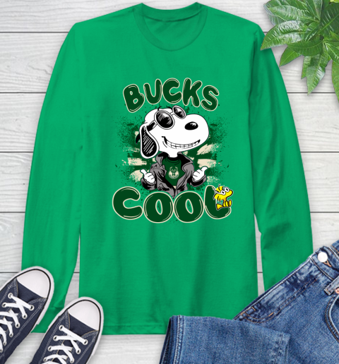 NBA Basketball Milwaukee Bucks Cool Snoopy Shirt Long Sleeve T-Shirt 9