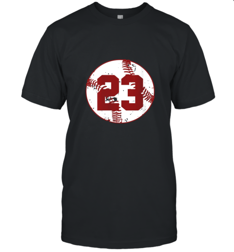 Womens Vintage Baseball Number 23 Shirt Cool Softball Mom Gift Unisex Jersey Tee