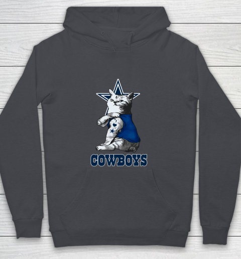 NFL Football My Cat Loves Dallas Cowboys Youth Hoodie 5
