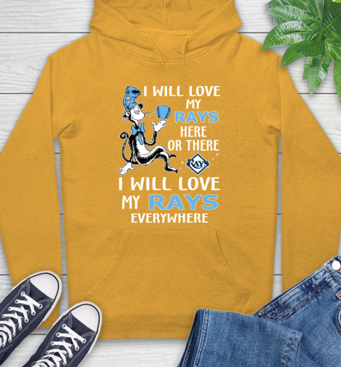 MLB Baseball Tampa Bay Rays I Will Love My Rays Everywhere Dr Seuss Shirt Hoodie 2