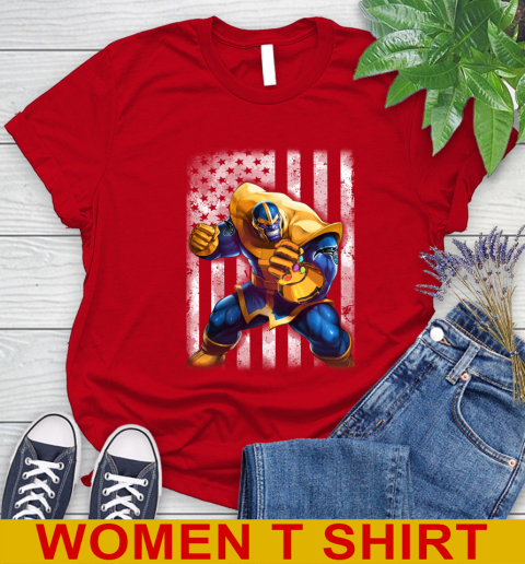NBA Basketball Orlando Magic Thanos Marvel American Flag Shirt Women's T-Shirt 11