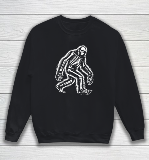 Funny Bigfoot Sasquatch Halloween Skeleton Sweatshirt