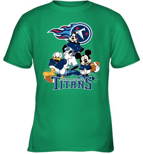 NFL Tennessee Titans Mickey Mouse Donald Duck Goofy Football T Shirt qVQzryuVNLP youth t shirt 26 95 151514 front irish green