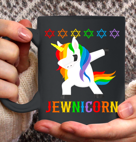Hanukkah Dabbing Unicorn Jewnicorn Chanukah Jewish Xmas Gift Ceramic Mug 11oz