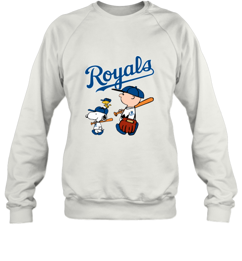 Kansas City Royalslet's Play Baseball Together Snoopy MLB Sweatshirt