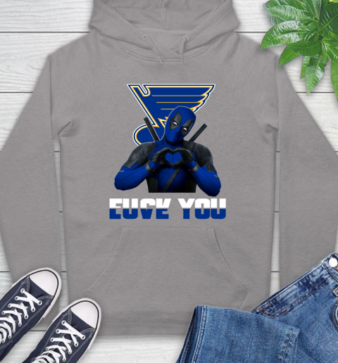 NHL St.Louis Blues Deadpool Love You Fuck You Hockey Sports Hoodie 6