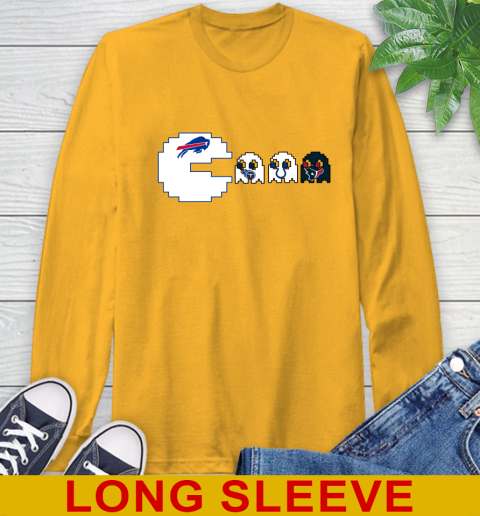 Buffalo Bills NFL Football Pac Man Champion Long Sleeve T-Shirt 3