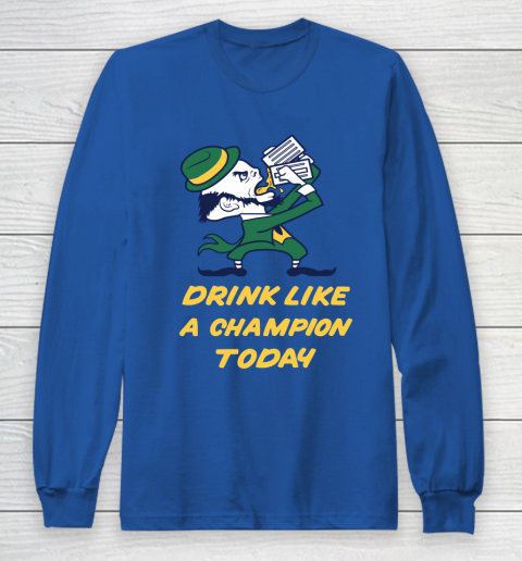 Beer Lover Funny Shirt Drink Like A Champion Today Long Sleeve T-Shirt 6