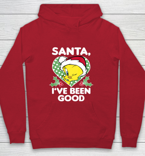 Looney Tunes Christmas Tweety Bird Santa I ve Been Good Youth Hoodie 7