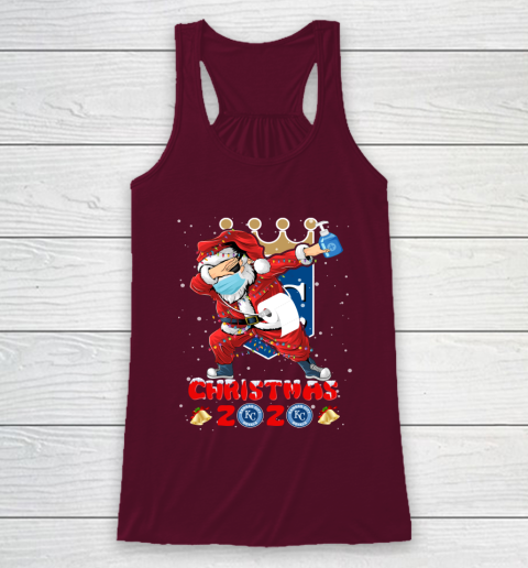 Kansas City Royals Funny Santa Claus Dabbing Christmas 2020 MLB Racerback Tank 2