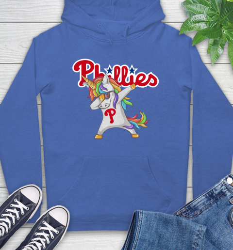 Philadelphia Phillies MLB Baseball Funny Unicorn Dabbing Sports Hoodie 9