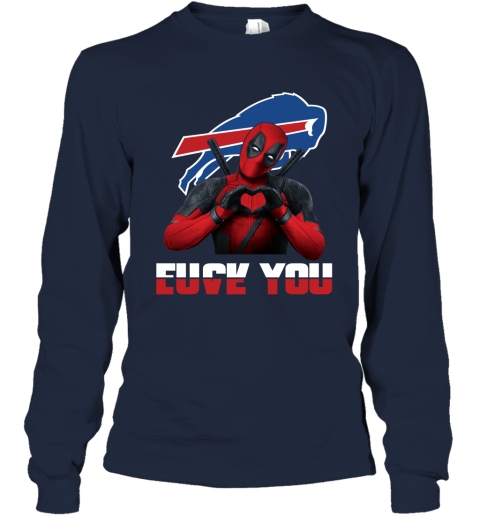 NFL Buffalo Bills Deadpool Love You Fuck You Football Sports xTIsSZGtjHy long sleeve tee 14 95 151514 front navy