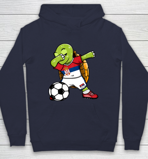 Dabbing Turtle Serbia Soccer Fans Jersey Serbian Football Youth T-Shirt