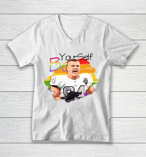 Carl Nassib Shirt Be YourSelf LGBT Gay Pride V-Neck T-Shirt