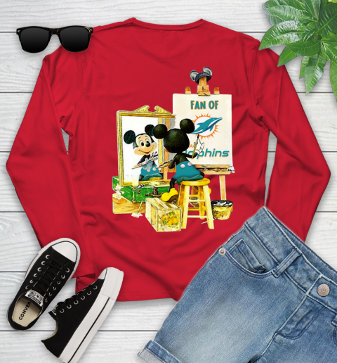 NFL Football Miami Dolphins Mickey Drawing Shirt 122